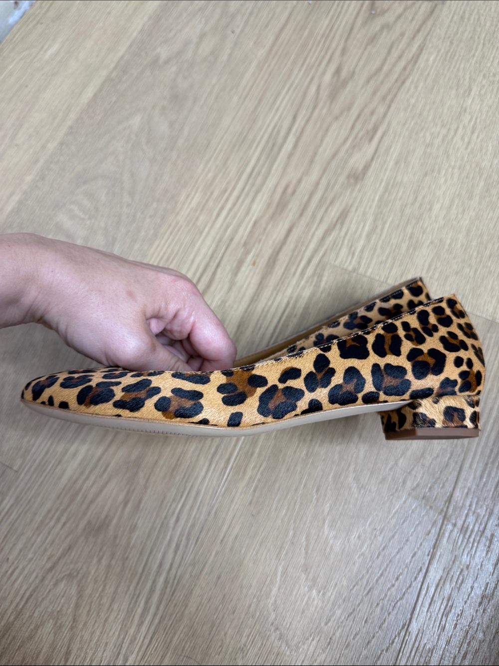 J. Crew Leopard-Print Ballet Flats in Tan and Black Size 8 - Picture 2 of 6